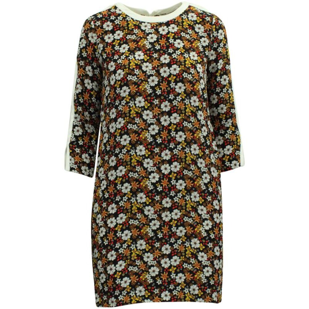 Sandro Floral Cutout Sleeve Mini Dress in Multicolor Viscose